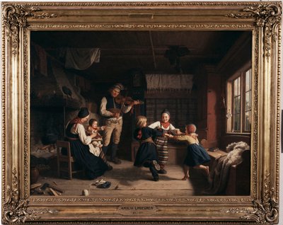Zondagavond in een dalhut door Amalia Lindegren
