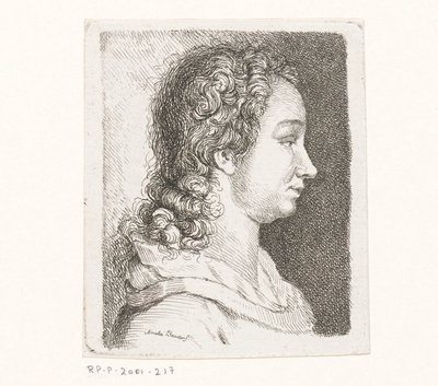 Portret van de vrouw van de kunstenaar Georg Friedrich Schmidt door Amalie Baader