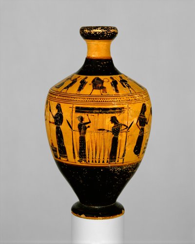 Lekythos, c.550-530 v.Chr. door Amasis Painter