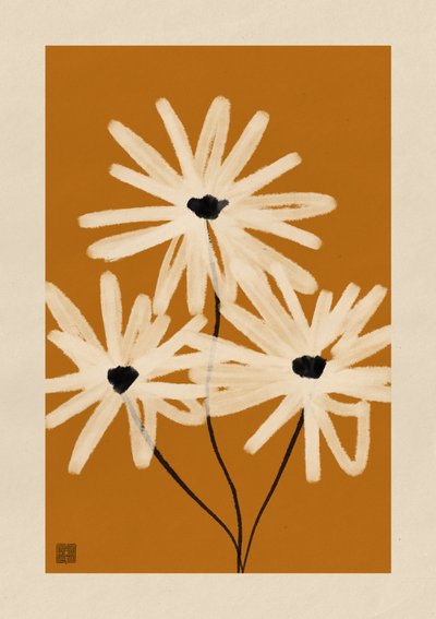 Bloei van de aardse madeliefjes door Amaze Atelier
