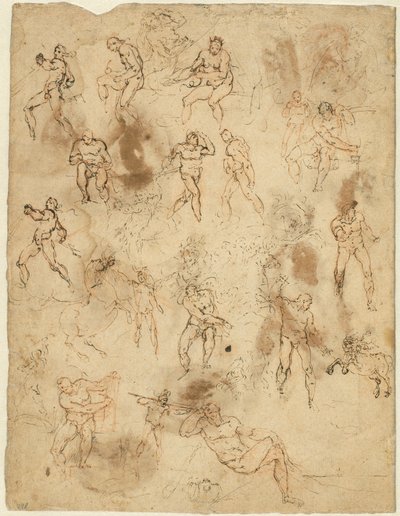 Studies van figuren door Ambrogio Figino