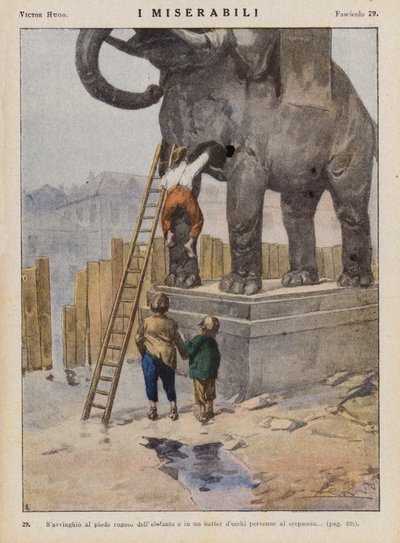 Illustratie voor Les Miserables door Victor Hugo door Ambrogio Lombardi