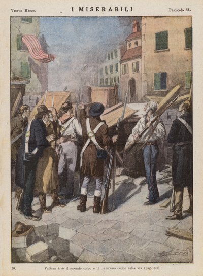 Illustratie voor Les Miserables door Victor Hugo door Ambrogio Lombardi