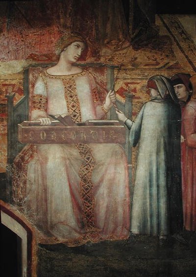 Allegorie van Goed Bestuur (detail) door Ambrogio Lorenzetti