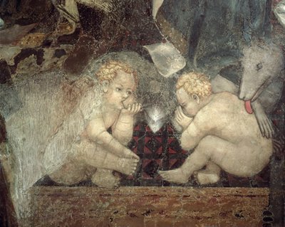 Allegorie van Goed Bestuur, detail van Romulus en Remus, 1338-40 door Ambrogio Lorenzetti