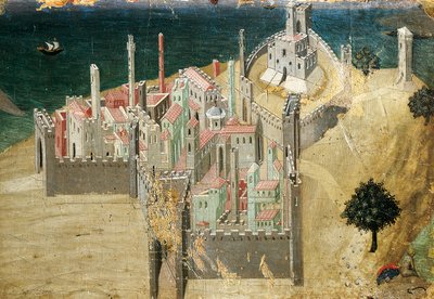 Stad aan zee door Ambrogio Lorenzetti
