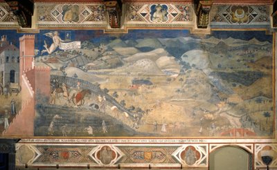 Effecten van goed bestuur op het platteland door Ambrogio Lorenzetti