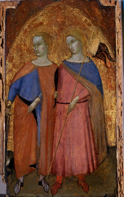 Heiligen Galganus en Ansanus, ca.1360 door Ambrogio Lorenzetti