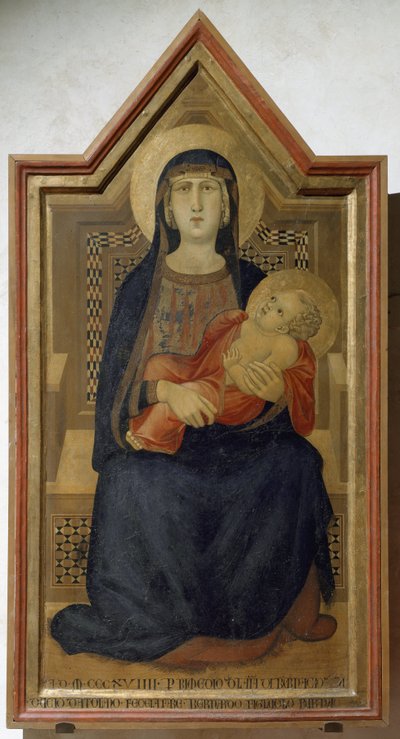 Maagd Maria en Kind Jezus door Ambrogio Lorenzetti