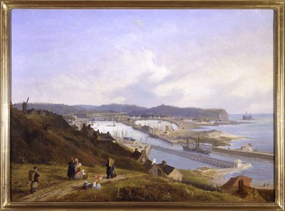 De haven van Boulogne door Louis Garneray, circa 1820 door Ambroise Louis Garneray