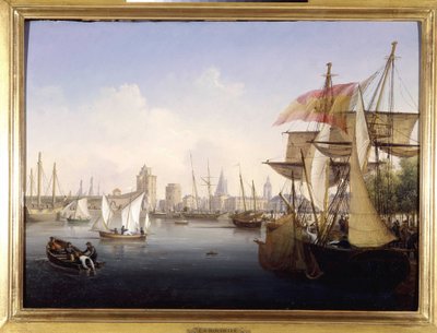 De haven van La Rochelle door Louis Garneray, ca. 1820 door Ambroise Louis Garneray