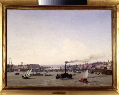 De haven van Rouen, door Louis Garneray, ca. 1820 door Ambroise Louis Garneray