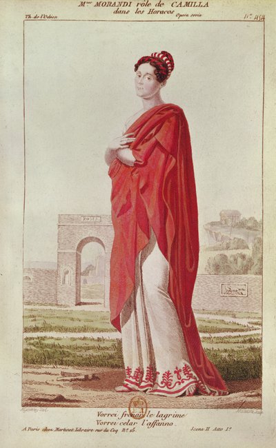 Madame Morandi in de rol van Camille, uit Act I Scene 2 van 