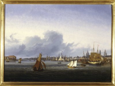 De haven van Calais door Louis Garneray, circa 1820 door Ambroise Louis Garneray