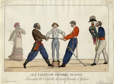 Toilet van een jonge Russische officier, ca. 1815 door Ambroise Louis Garneray