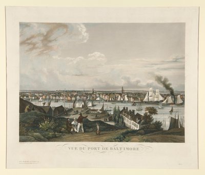 Uitzicht op de Haven van Baltimore door Ambroise Louis Garneray