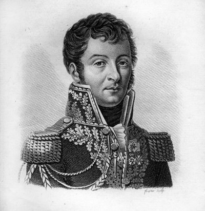 Auguste Julien Bigarré 1775-1838 - in “Portretten van de Franse generaals na de overwinningen en veroveringen van de Fransen”. Gegraveerd door Ambroise Tardieu in 1818. Stella Collectie door Ambroise Tardieu