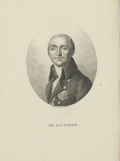 Bernard-Germain-Etienne de la Ville-sur-Illon, graaf van Lacépède 1756-1815, ca. 1810 door Ambroise Tardieu