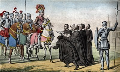 Hendrik II (1519 - 1559). Verbonden met de Duitse prinsen tegen Karel V, wiens despotisme hen had opstandig gemaakt, hij ontvoerde Toul, Metz en Verdun, en nam zo de Drie Bisschoppen over in 1552. door Ambroise Tardieu