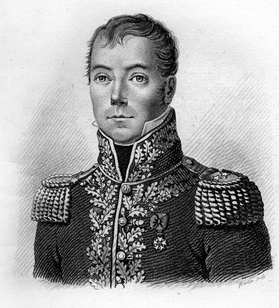 Generaal Jean Pierre BECHÉ. 1770-1814. in Portraits des Généraux Français. Gegraveerd door Ambroise Tardieu in 1818. Stella Collectie door Ambroise Tardieu