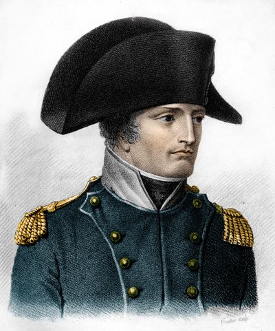 Portret van Napoleon ten tijde van de Slag bij Austerlitz (1805) - in Portraits of the French generals following the victories and conquests of the French. Gegraveerd door Ambroise Tardieu in 1818. Stella Collectie door Ambroise Tardieu