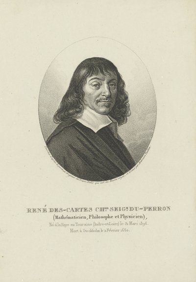 Portret van de filosoof René Descartes 1596-1650, ca 1820 door Ambroise Tardieu