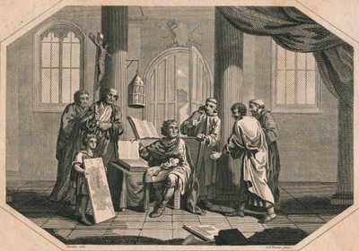 De verdeling van Engeland in graafschappen, honderden en tithings door Alfred de Grote door Ambrose William Warren