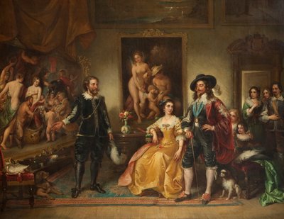 Rubens Presenteert Zijn Schilderij Vrede en Oorlog aan Karel I door Ambrosini Jerôme