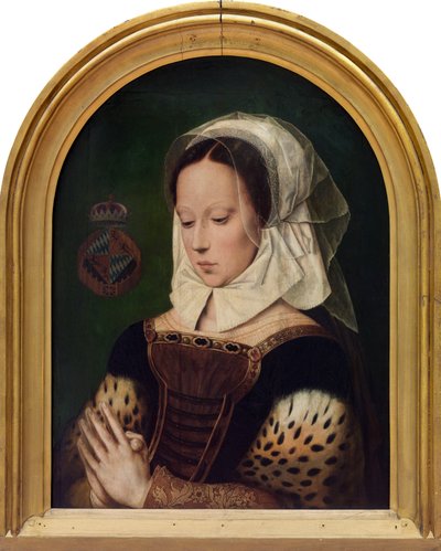 Vrouw in gebed door Ambrosius (after) Benson