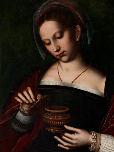 Detail (Maria Magdalena) door Ambrosius Benson