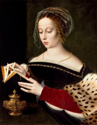 De lezende Maria Magdalena door Ambrosius Benson