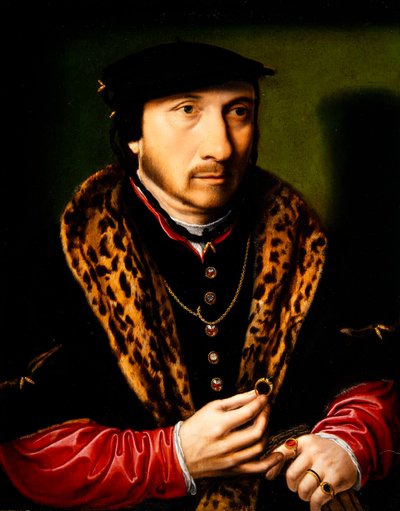Portret van een heer door Ambrosius Benson