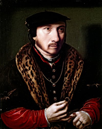 Portret van een heer door Ambrosius Benson
