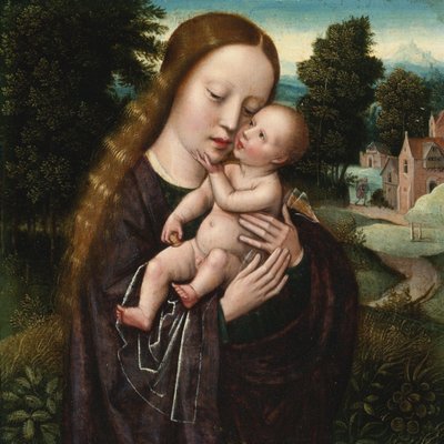 Maagd en Kind door Ambrosius Benson