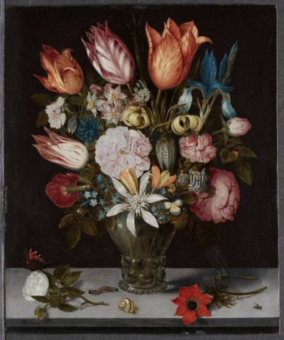 Bloemen in een Glas door Ambrosius Bosschaert