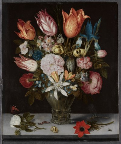 Bloemen in een Glas, 1606 door Ambrosius Bosschaert