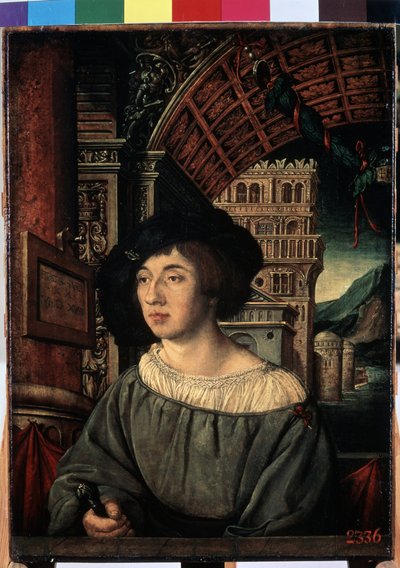 Portret van een jongeman door Ambrosius Holbein