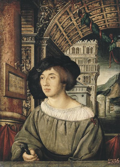 Portret van een jonge man door Ambrosius Holbein