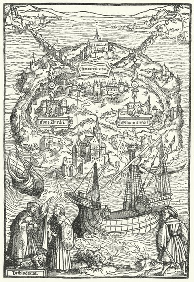 Het eiland Utopia door Ambrosius Holbein