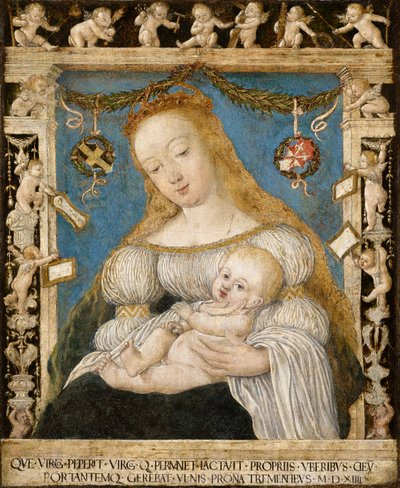 Maagd en kind door Ambrosius Holbein