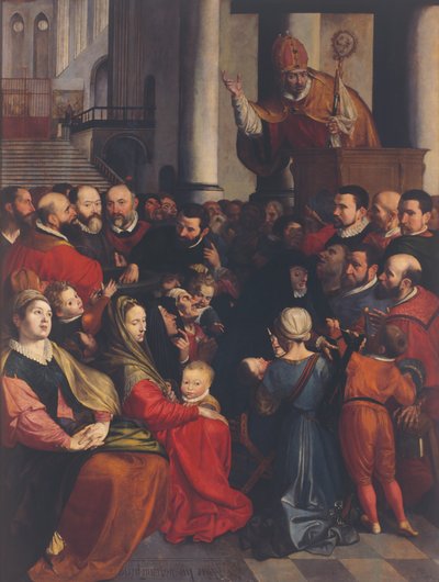 Sint Eligius preekt in Antwerpen door Ambrosius the Elder Francken or Franck