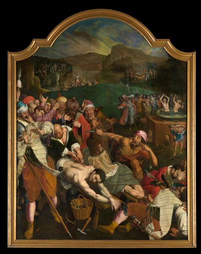 Het Martelaarschap van de Heiligen Crispinus en Crispinianus door Ambrosius the Elder Francken or Franck