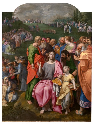 De vermenigvuldiging van broden en vissen door Ambrosius the Elder Francken or Franck