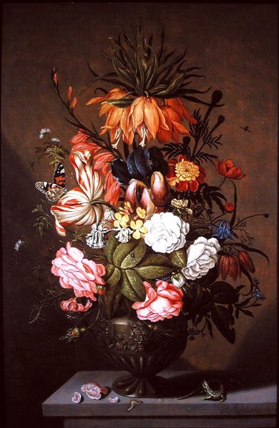 Stilleven van diverse bloemen, 1634 door Ambrosius the Younger Bosschaert