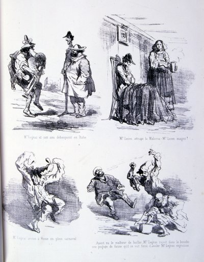 Illustratie voor De kunst van het vetmesten en afvallen door Amédée de Noé
