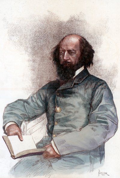 Alfred Lord Tennyson, Engelse dichter door Amedee Forestier