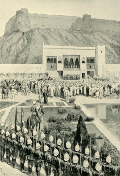 Generaal Roberts leest zijn proclamatie in Kabul, 12 oktober 1879 door Amedee Forestier