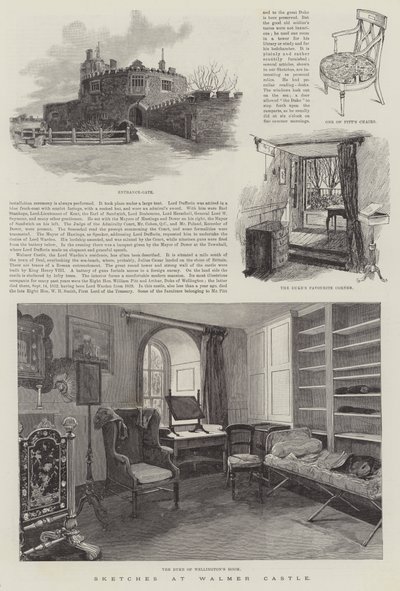 Schetsen bij Walmer Castle door Amedee Forestier
