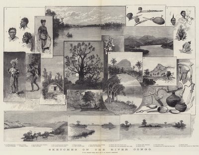 Schetsen aan de Rivier Congo door Amedee Forestier