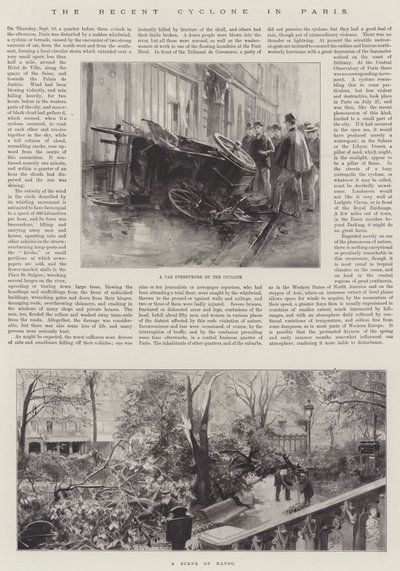 De Recente Cycloon in Parijs door Amedee Forestier